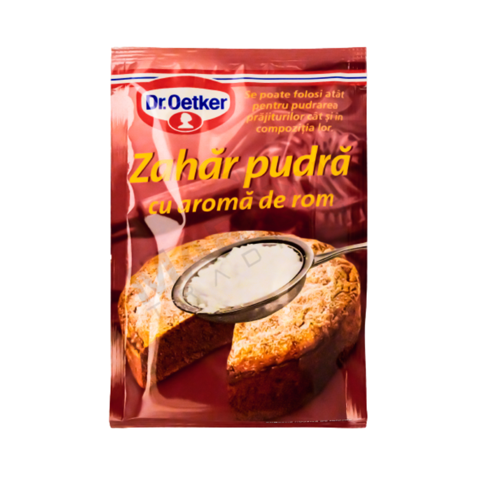DR. OETKER ZAHAR PUDRA CU AROMA ROM 50GR