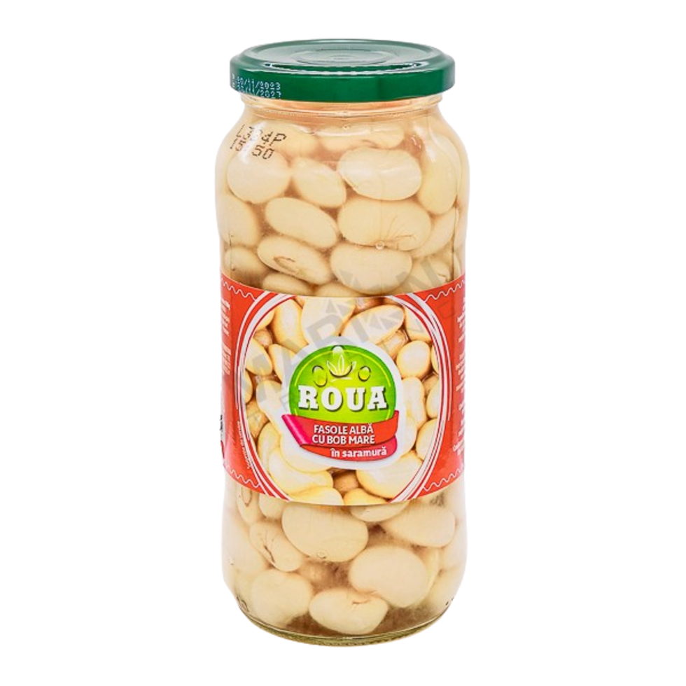 ROUA FASOLE ALBA CU BOB MARE ÎN SARAMURA 540GR