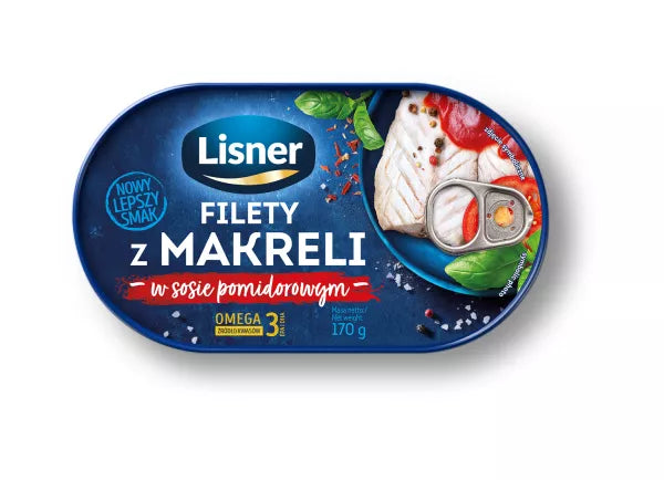 LISNER MACKEREL FILLETS IN TOMATO SAUCE 170G