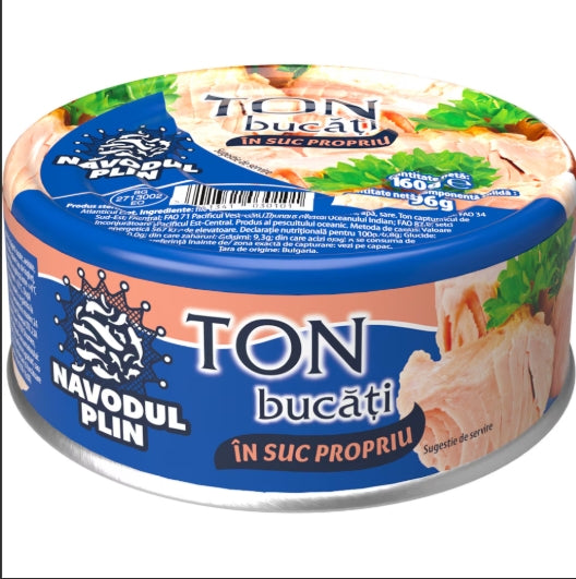 NAVODUL TON BUCATI IN SUC PROPRIU 160GR