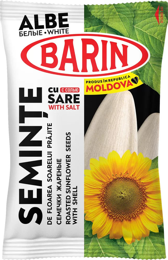 BARIN SEMINTE DE FLOAREA SOARELUI ALBE CU SARE 90G