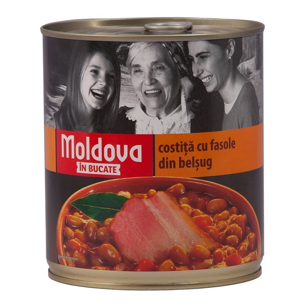 MOLDOVA FASOLE CU COSTITA 830G